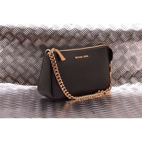 pochette noir michael kors|michael kors chain handbag.